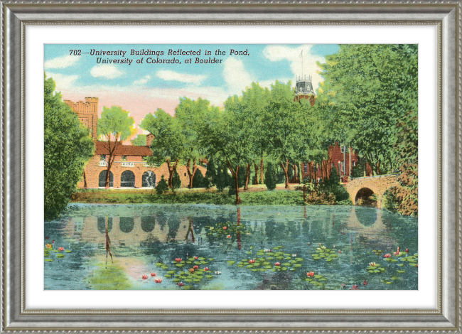 University Building Reflected on the Pond