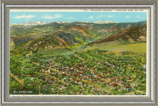 "Beautiful Boulder." Colorado from the air