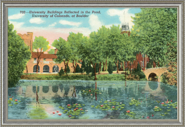 University Building Reflected on the Pond