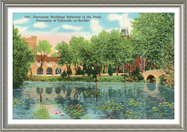 University Building Reflected on the Pond