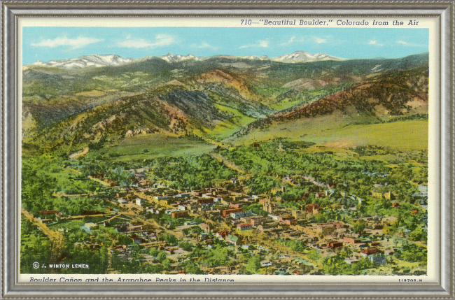 "Beautiful Boulder." Colorado from the air