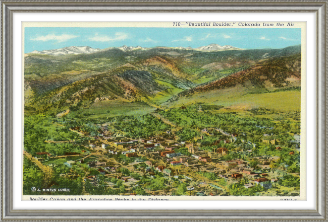 "Beautiful Boulder." Colorado from the air