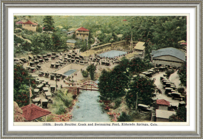 South Boulder Creek and Swimming Pool, Eldorado Springs, Colo.