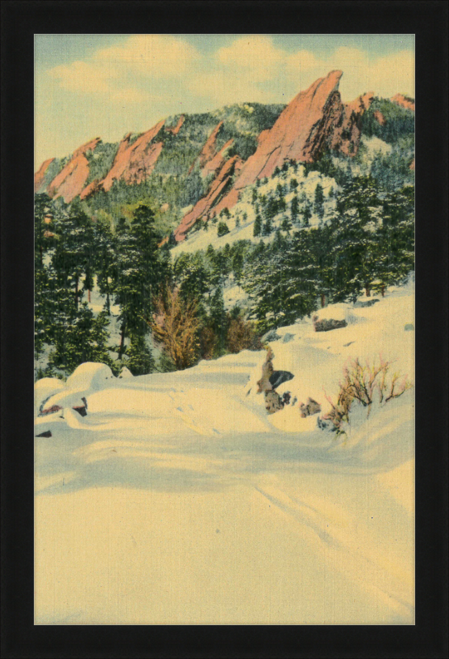 Flatirons in Winter Boulder, Colorado