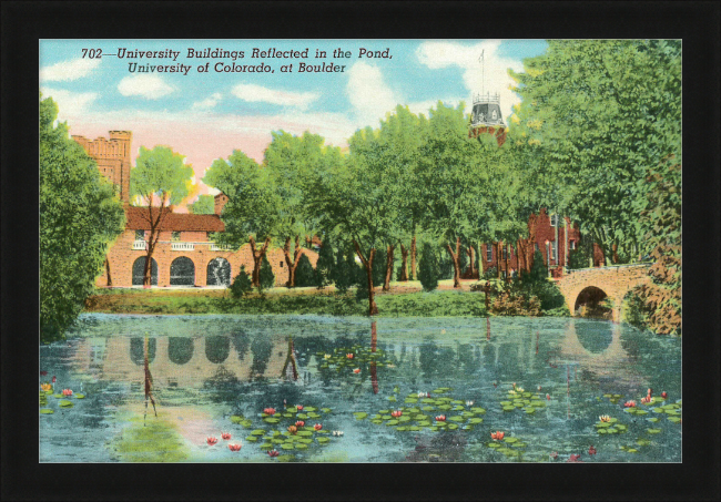 University Building Reflected on the Pond