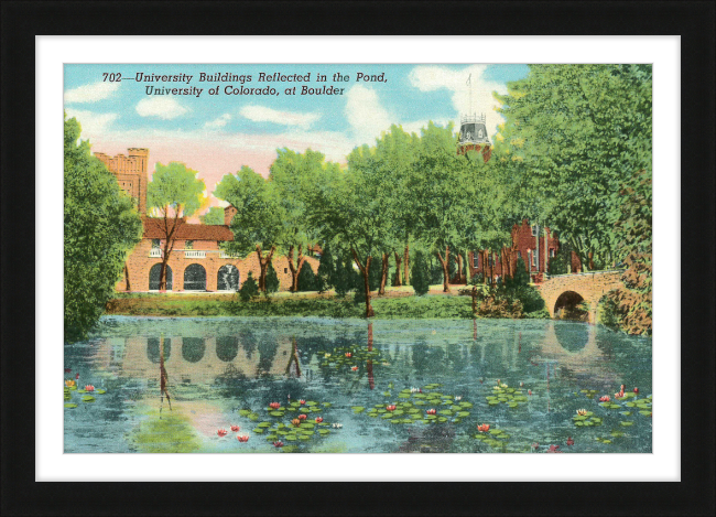 University Building Reflected on the Pond