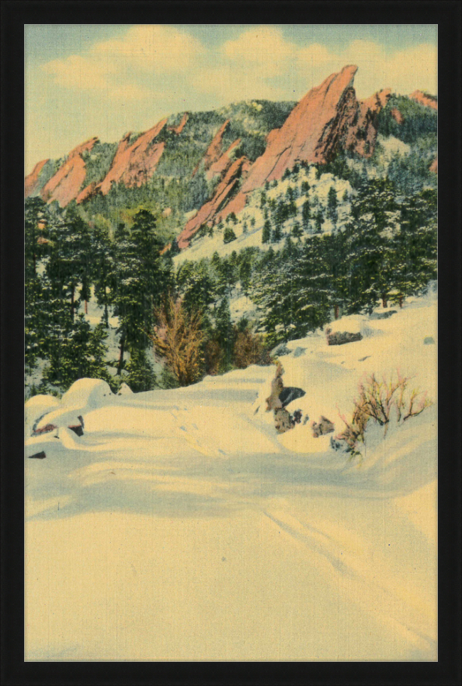 Flatirons in Winter Boulder, Colorado