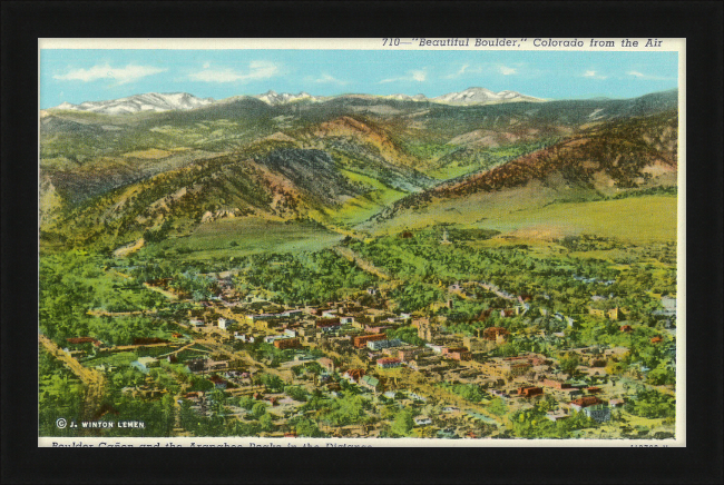 "Beautiful Boulder." Colorado from the air