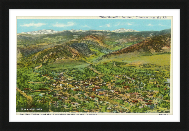 "Beautiful Boulder." Colorado from the air