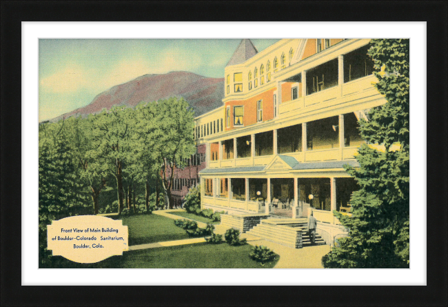 Front View of Main Building of Boulder Colorado Sanitarium