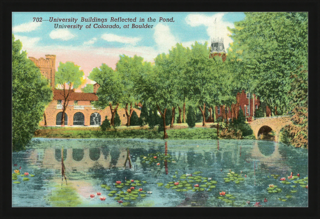 University Building Reflected on the Pond