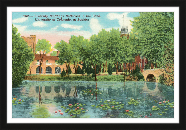 University Building Reflected on the Pond