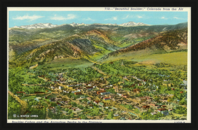 "Beautiful Boulder." Colorado from the air