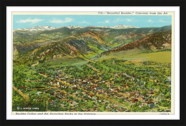 "Beautiful Boulder." Colorado from the air