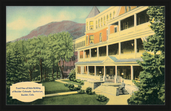 Front View of Main Building of Boulder Colorado Sanitarium