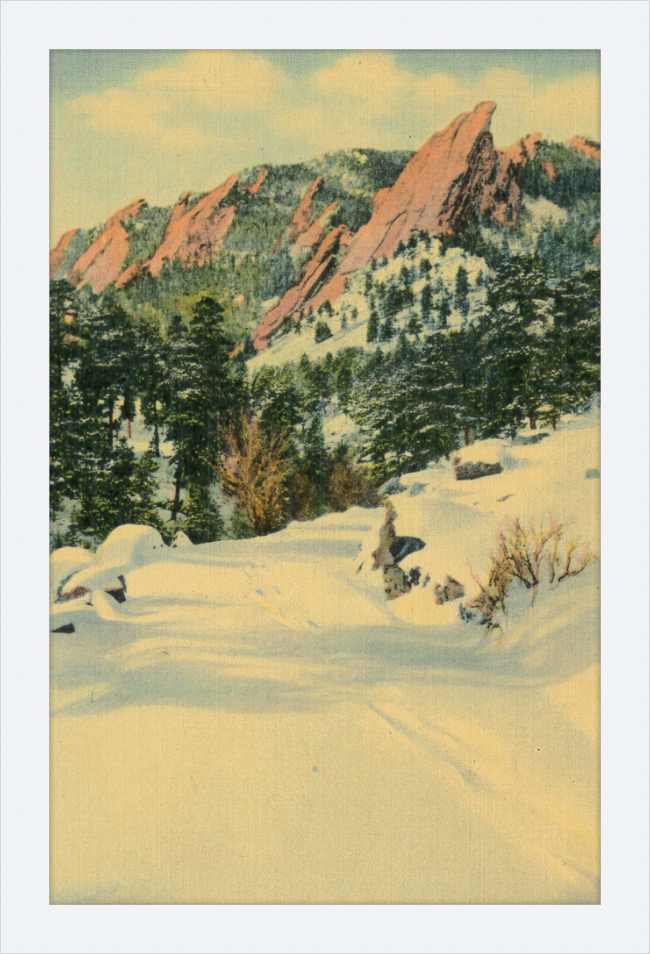 Flatirons in Winter Boulder, Colorado