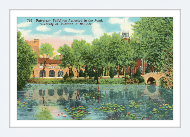 University Building Reflected on the Pond