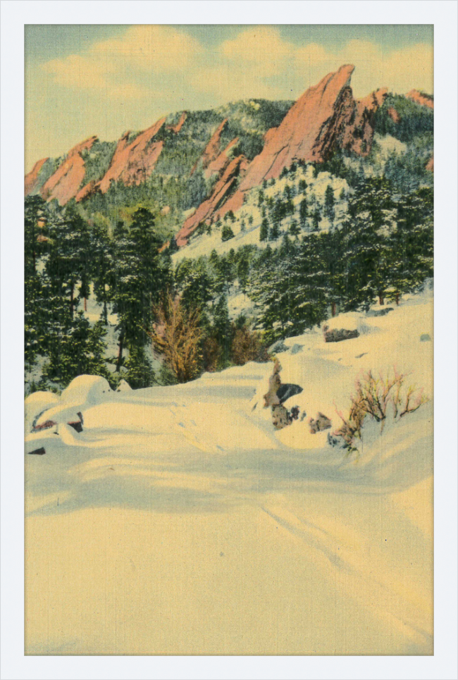 Flatirons in Winter Boulder, Colorado