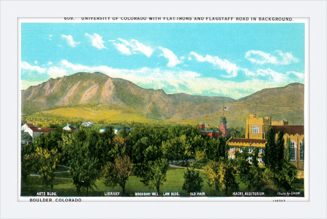 University of Colorado with the Flat Irons