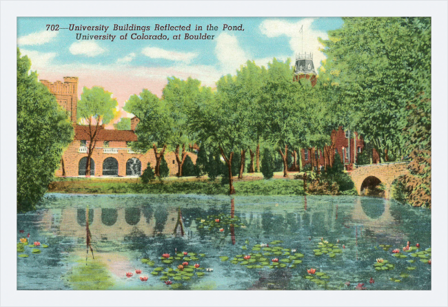 University Building Reflected on the Pond