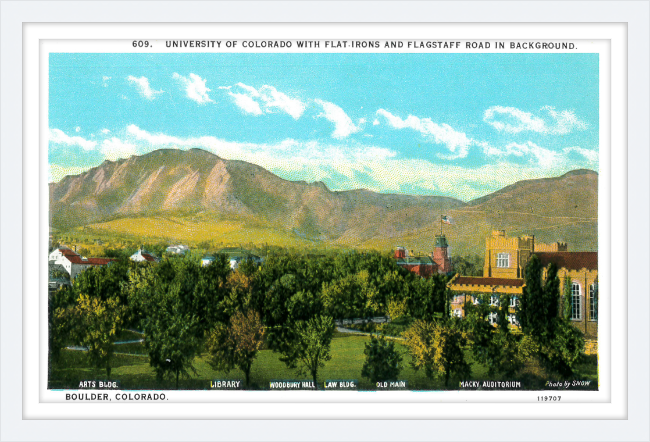 University of Colorado with the Flat Irons