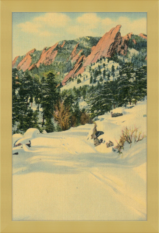 Flatirons in Winter Boulder, Colorado