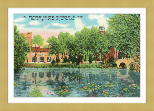 University Building Reflected on the Pond