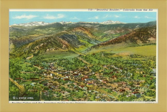 "Beautiful Boulder." Colorado from the air