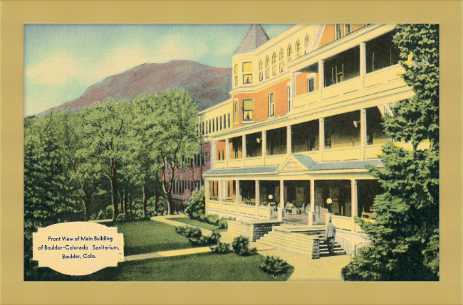 Front View of Main Building of Boulder Colorado Sanitarium