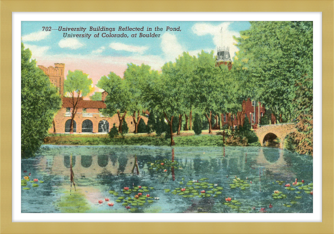 University Building Reflected on the Pond