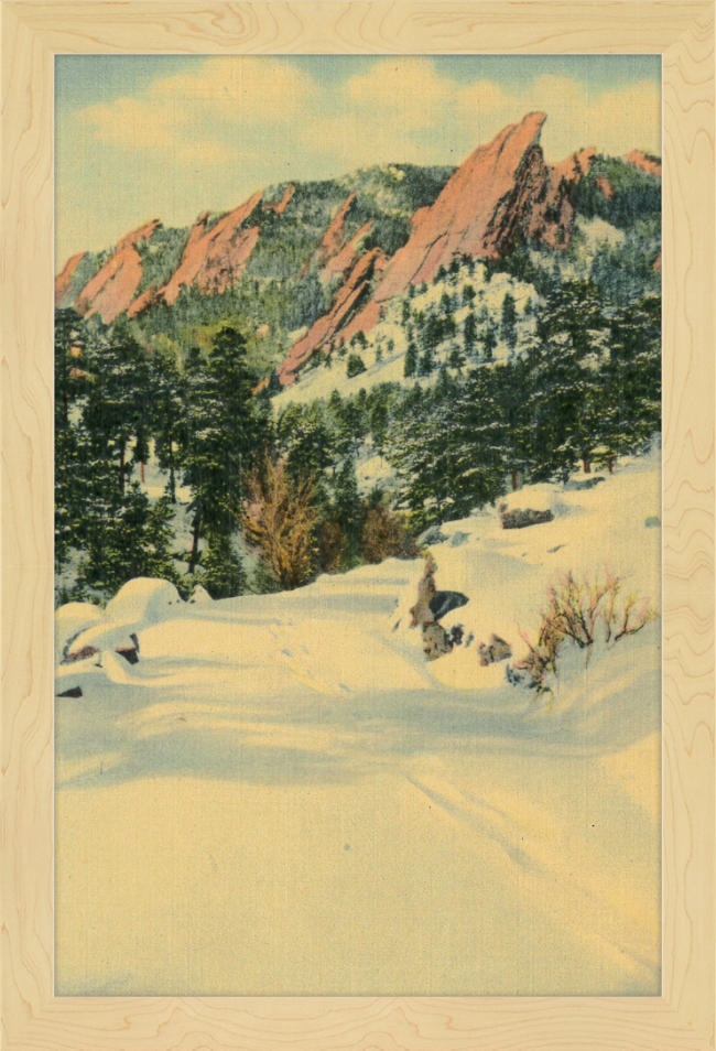 Flatirons in Winter Boulder, Colorado