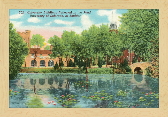 University Building Reflected on the Pond