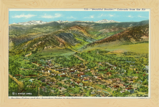 "Beautiful Boulder." Colorado from the air