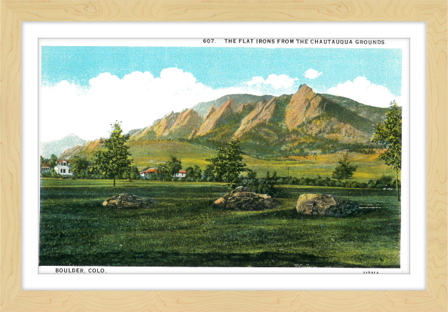 The Flat Irons from the Chautauqua Grounds