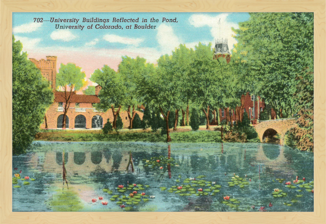 University Building Reflected on the Pond