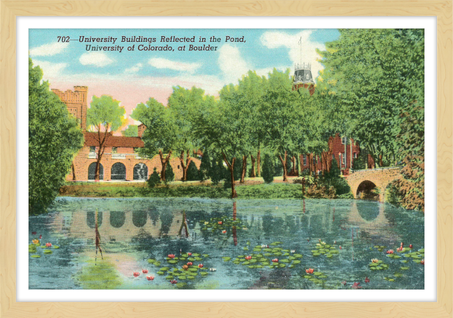 University Building Reflected on the Pond