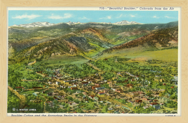 "Beautiful Boulder." Colorado from the air