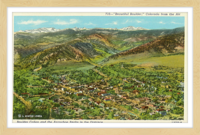 "Beautiful Boulder." Colorado from the air