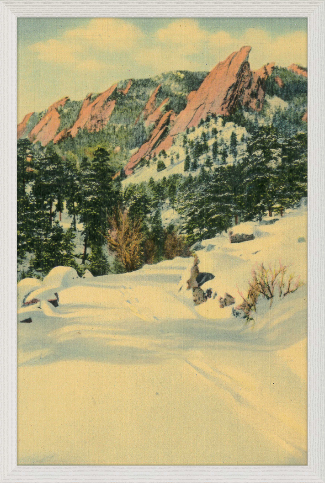 Flatirons in Winter Boulder, Colorado