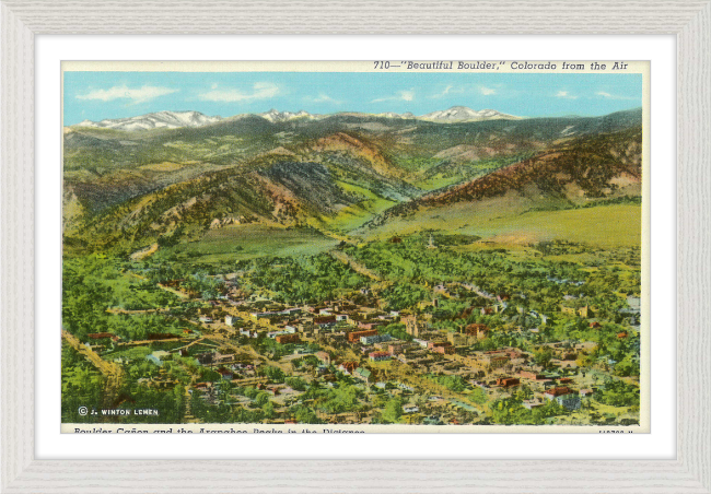 "Beautiful Boulder." Colorado from the air