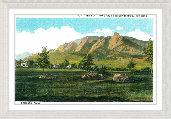 The Flat Irons from the Chautauqua Grounds