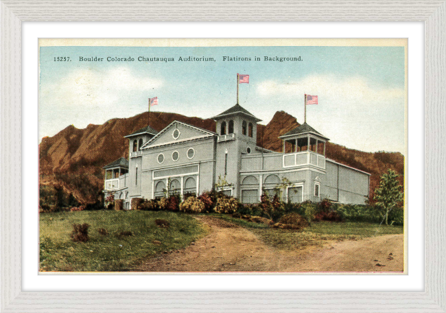 Boulder Colorado Chautauqua Auditorium, Flatirons in Background