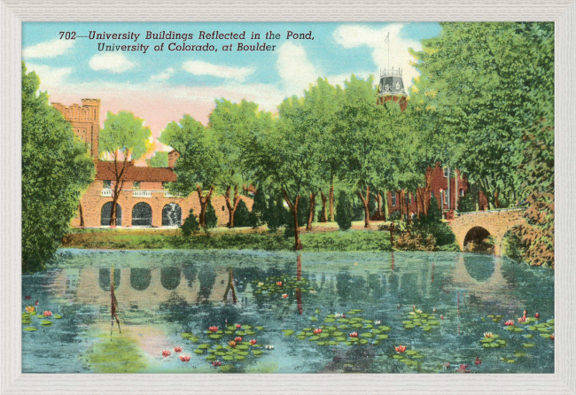 University Building Reflected on the Pond