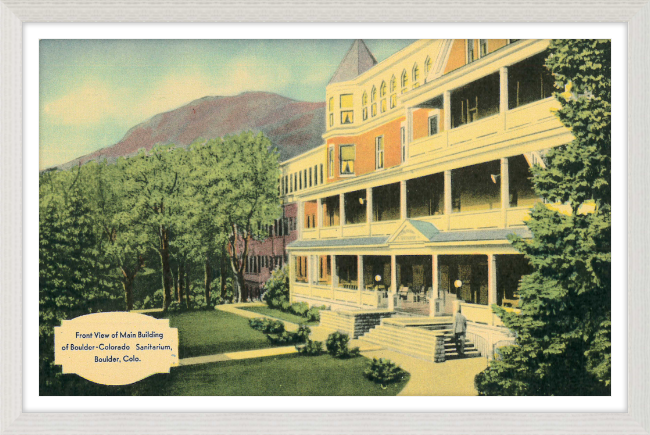 Front View of Main Building of Boulder Colorado Sanitarium